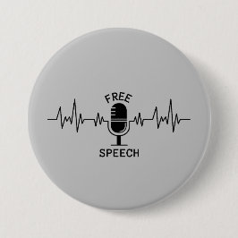 Chapa Redonda De 2,5 Cm Free Speech EKG
