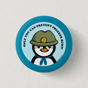 Chapa Redonda De 2,5 Cm Freezie el pingüino dice