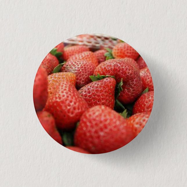 Chapa Redonda De 2,5 Cm Fresas (Anverso)