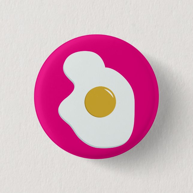Chapa Redonda De 2,5 Cm Fried EGG companion badge (Anverso)