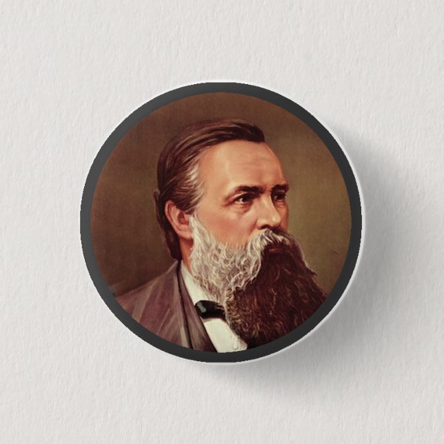 Chapa Redonda De 2,5 Cm Friedrich Engels - Pin de la solapa (Anverso)