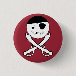 Chapa Redonda De 2,5 Cm Friendly Jolly Roger