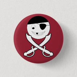 Chapa Redonda De 2,5 Cm Friendly Jolly Roger