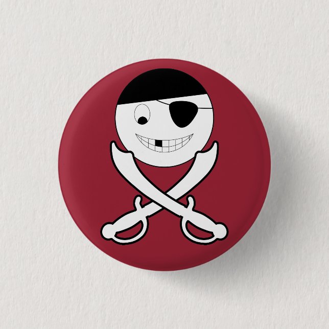 Chapa Redonda De 2,5 Cm Friendly Jolly Roger (Anverso)