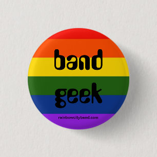 Chapa Redonda De 2,5 Cm Friki de la banda del arco iris