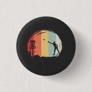 Chapa Redonda De 2,5 Cm Frisbee Golf Retro