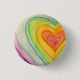 Chapa Redonda De 2,5 Cm Fritivismo arcoiris Corazones botones de arte o pi