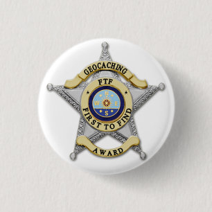 Chapa Redonda De 2,5 Cm FTF - "primero encontrar" la insignia del premio