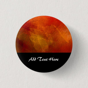 Chapa Redonda De 2,5 Cm Fuego - Arte abstracto en naranja, amarillo, rojo