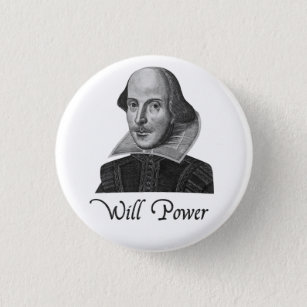 Chapa Redonda De 2,5 Cm Fuerza de voluntad de William Shakespeare
