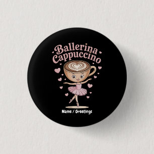 Chapa Redonda De 2,5 Cm Funny Ballerina Cappuccina Italiana Brainrot Meme