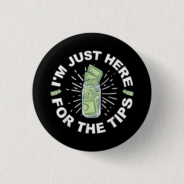 Chapa Redonda De 2,5 Cm Funny Bartender Just (Anverso)