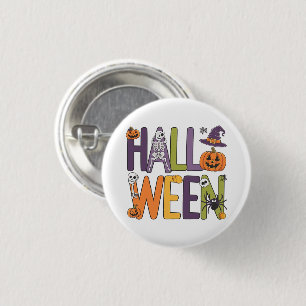 Chapa Redonda De 2,5 Cm Funny halloween colorful