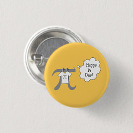 Chapa Redonda De 2,5 Cm Funny Pi Guy - Happy Pi Day