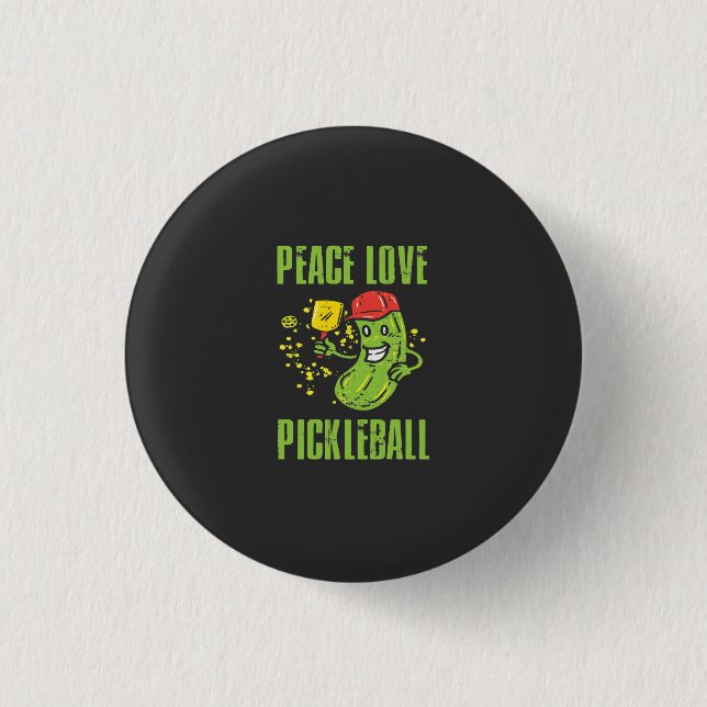 Chapa Redonda De 2,5 Cm Funny Pickleball (Anverso)