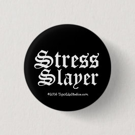 Chapa Redonda De 2,5 Cm Funny Stress Slayer Terapia de Masaje LMT