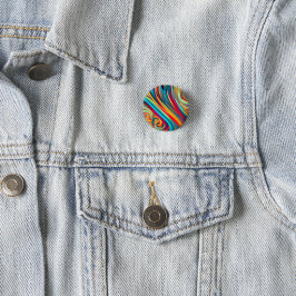 Chapa Redonda De 2,5 Cm Fusión de Onda de Color – Arte de Remolino Abstrac