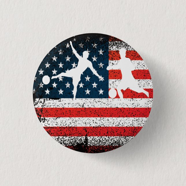 Chapa Redonda De 2,5 Cm Fútbol Playa Americkot (Anverso)