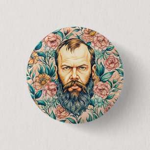 Chapa Redonda De 2,5 Cm Fyodor Dostoyevsky - Literatura rusa