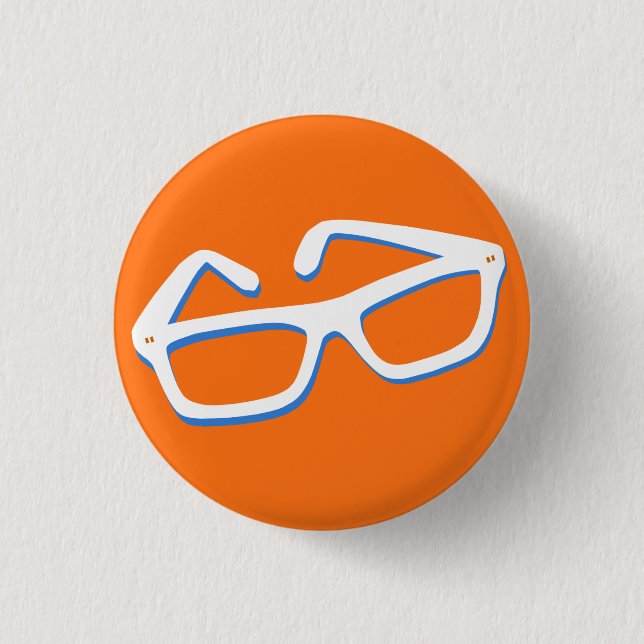 Chapa Redonda De 2,5 Cm Gafas de friki geniales (Anverso)
