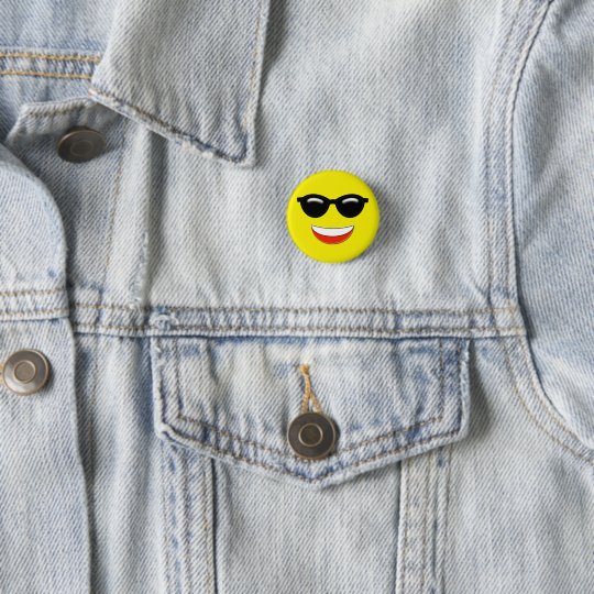 Chapa Redonda De 2,5 Cm Gafas de sol frescas Emoji
