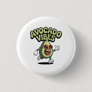 Chapa Redonda De 2,5 Cm Gafas divertidas aguacate