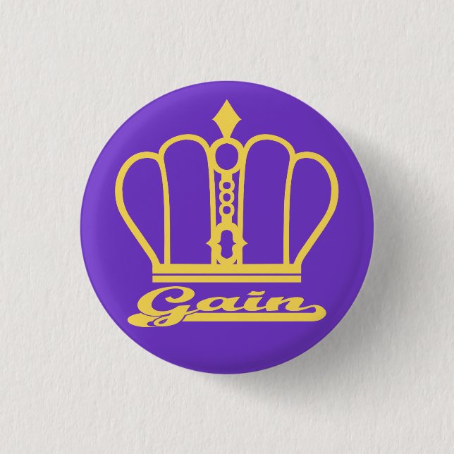 Chapa Redonda De 2,5 Cm Gain logo (Anverso)