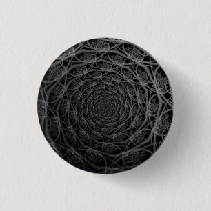 Chapa Redonda De 2,5 Cm Galaxia de Filamentos en Blanco y Negro