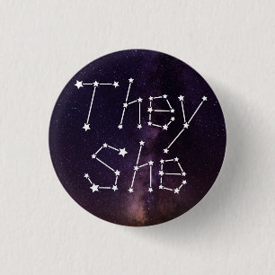 Chapa Redonda De 2,5 Cm Galaxy Starry Night Sky Constellation Pro