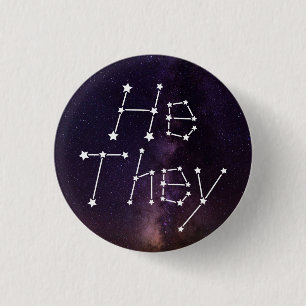 Chapa Redonda De 2,5 Cm Galaxy Starry Night Sky Constellellation Pron
