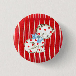 Chapa Redonda De 2,5 Cm Gatito Kitschy