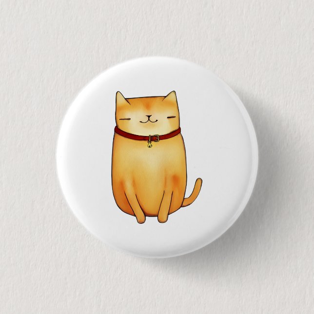 Chapa Redonda De 2,5 Cm Gato (Anverso)