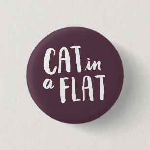 Chapa Redonda De 2,5 Cm Gato en un plano