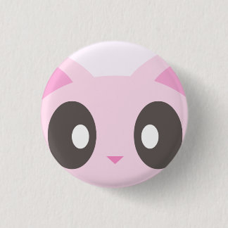 Chapa Redonda De 2,5 Cm gato kawaii primer plano