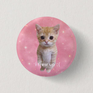 Chapa Redonda De 2,5 Cm gato lindo meme divertido pin "yo me cague"