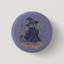 Gato Mágico Lindo Pin de Halloween
