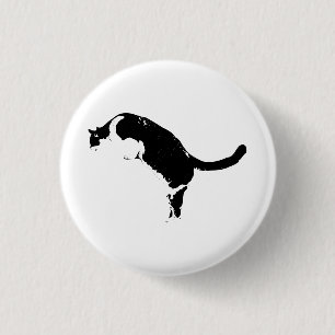 Chapa Redonda De 2,5 Cm Gato sólido de broche