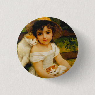 Chapa Redonda De 2,5 Cm Gatos Art Déco