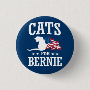 CHAPA REDONDA DE 2,5 CM GATOS DE BERNIE SANDERS