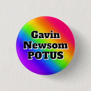 Chapa Redonda De 2,5 Cm Gavin Newsom POTUS