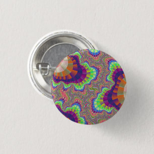 Chapa Redonda De 2,5 Cm Gear arcoiris naranja