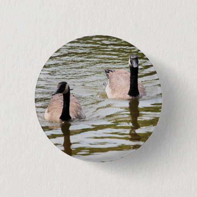 Chapa Redonda De 2,5 Cm Geese (Anverso)