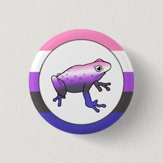 Chapa Redonda De 2,5 Cm Genderfluid Pride Frog Pin