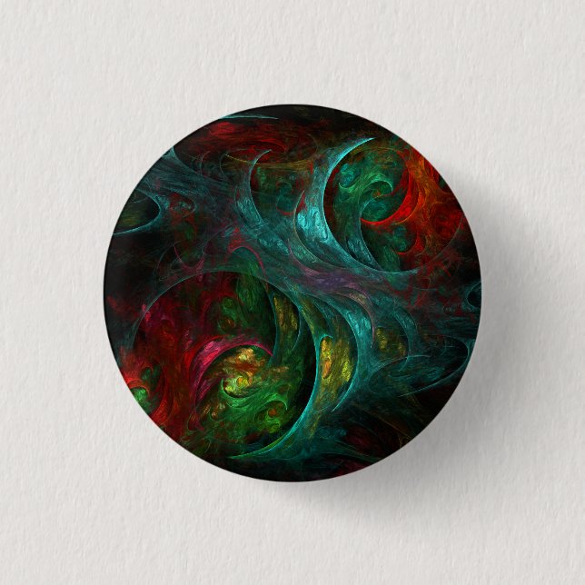 Chapa Redonda De 2,5 Cm Génesis Abstract Art Button (redondo) (Anverso)