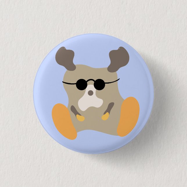 Chapa Redonda De 2,5 Cm genial abuelo ciervo pequeño monstruo—botón de los (Anverso)