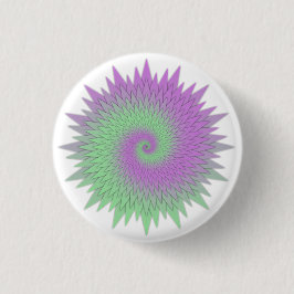 Chapa Redonda De 2,5 Cm Geometric Purple and Green
