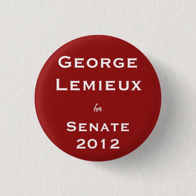 Chapa Redonda De 2,5 Cm George Lemieux para el senado (Anverso)
