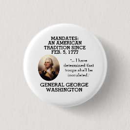 Chapa Redonda De 2,5 Cm George Washington ordena desde 1777    