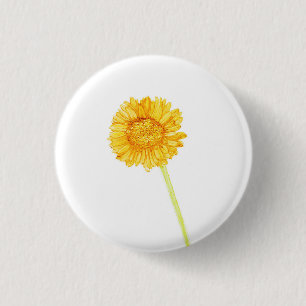 Chapa Redonda De 2,5 Cm Gerbera daisy
