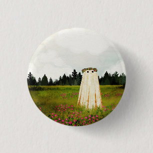 Chapa Redonda De 2,5 Cm Ghost de Red Clover